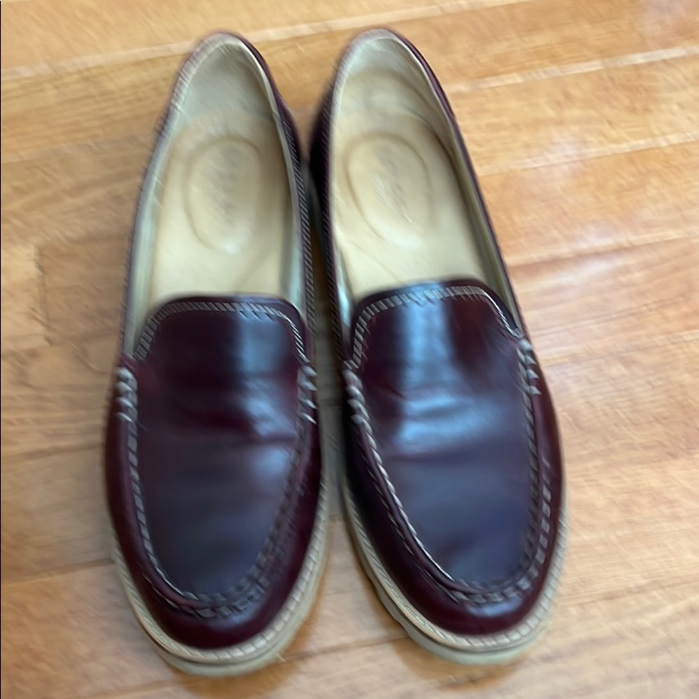 Sperry Brown Leather Flats Moccasin Style
